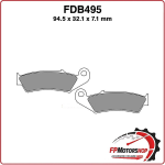 PASTIGLIE FRENO PER MOTO FDB495SG HONDA CR 125/250/500 R 87>94 NX DOMINATOR 250
