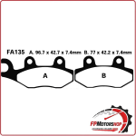 PASTIGLIE FRENO PER MOTO HUSQVARNA-KAWASAKI KLX 125 EBC FA135R SINTERIZZATA