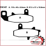 PASTIGLIE FRENO PER MOTO SUZUKI DR650 91>95 ANTERIORE EBC FA147R DR 650