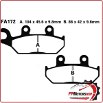 PASTIGLIE FRENO PER MOTO YAMAHA XT 600E ANTERIORE EBC FA172R SINTERIZZATA