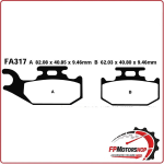 PASTIGLIE FRENO PER MOTO QUAD SUZUKI BOMBARDIER EBC FA317R SINTERIZZATA