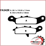 PASTIGLIE FRENO PER MOTO KAWASAKI SUZUKI SX EBC FA342R SINTERIZZATA