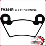 PASTIGLIE FRENO PER MOTO QUAD POLARIS RANGER EBC FA354R SINTERIZZATA