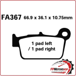PASTIGLIE FRENO PER MOTO YAMAHA YZ 03> POSTERIORE EBC FA367R SINTERIZZATA