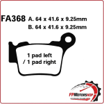 PASTIGLIE FRENO PER MOTO KTM SX 250/450 03 POSTERIORE EBC FA368R SINTERIZZATA