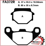 PASTIGLIE FRENO PER MOTO SUZUKI 500 VINSON 03>06 POSTERIORE EBC FA372R SINTER