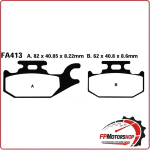 PASTIGLIE FRENO PER MOTO SUZUKI 700 KINGQUA 05>07 ANT.SX EBC FA413R SINTER