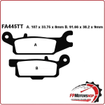 PASTIGLIE FRENO PER MOTO YFM 700 GRIZZLY 07> POST SX EBC FA445R SINTER SINTER