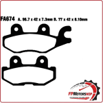 PASTIGLIE FRENO PER MOTO QUAD YAMAHA YXM 700 14> POST. SX EBC FA674R 14>16 YXC E