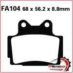 PASTIGLIE FRENO PER MOTO YAMAHA FAZER 600 POSTERIORE EBC FA104HH SINTERIZZATA