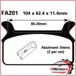 PASTIGLIE FRENO PER MOTO HARLEY EBC FA201HH FLHT TOURING ELECTRA GLIDE 86>99