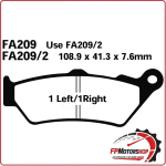PASTIGLIE FRENO PER MOTO BMW R1250 APRILIA PEGASO 650 FA209/2HH SINTERIZZATA