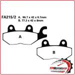 PASTIGLIE FRENO PER MOTO TRIUMPH TIGER POSTERIORE EBC FA215/2HH SINTERIZZATA
