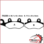 PASTIGLIE FRENO PER MOTO KAWASAKI KLR650 08>09 HONDA CA 125 CMX 250 EBC FA228HH