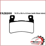 PASTIGLIE FRENO PER MOTO HONDA CBR 900 VTR 1000 SP ANTERIORE EBC FA265HH SINTER