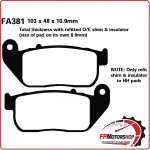 PASTIGLIE FRENO PER MOTO HARLEY 883 04> ANTERIORE EBC FA381HH SINTERIZZATA