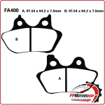 PASTIGLIE FRENO PER MOTO HARLEY 06>07 PINZA 4 PISTONCINI FA400HH SINTERIZZATA