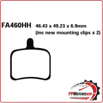 PASTIGLIE FRENO PER MOTO BUELL 1125R POSTERIORE EBC FA460HH SINTERIZZATA