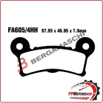 PASTIGLIE FRENO PER MOTO HARLEY TRI GLIDE STREET TRIKE EBC FA605/4HH