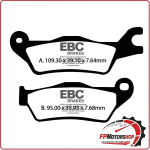PASTIGLIE FRENO PER MOTO SUZUKI GSX-S 125 M 17>22 EBC FA715HH HONDA CBF 06>07