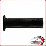 COPPIA MANOPOLE MANUBRIO PER MOTO ARIES SOFT NERO FORATO ARIETE 02636N 125mm