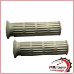 COPPIA MANOPOLE MANUBRIO BIANCO ARIETE 00687/C-B PER PIAGGIO VESPA PX/PE