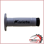 COPPIA MANOPOLE MANUBRIO PER MOTO CROSS VULCAN NERO- BIANCO ARIETE 02643-NB