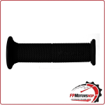 COPPIA MANOPOLE MANUBRIO PER MOTO ROAD SOFT NERO ARIETE 02613-N 130mm FORATE