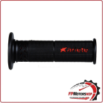 COPPIA MANOPOLE MANUBRIO PER MOTO ESTORIL ROSSO-NERO ARIETE 02615R 120MM FORATA
