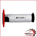 COPPIA MANOPOLE MANUBRIO PER MOTO CROSS TRINITY BIANCO NERO ROSSO ARIETE