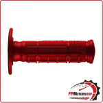 COPPIA MANOPOLE MANUBRIO PER MOTO CROSS UNITY ASP HALF WAFFLE ROSSO ARIETE