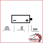 BATTERIA PER MOTO YUASA 6N6-3B-1 6V 6AH 99X57X111MM YAMAHA DT 125