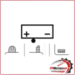 BATTERIA PER MOTO OKYAMI B54-6 6V 12AH 156X57X116MM HONDA CL A