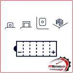 BATTERIA PER MOTO MARELLI MOB16A-A-SM HYB16A-A 12V 16Ah HONDA SHADOW 700