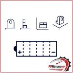 BATTERIA PER MOTO MARELLI MOB7 A-SM YB7-A 12V 8Ah PIAGGIO VESPA 125