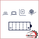 BATTERIA PER MOTO MARELLI MOB14L-B2 SM YB14L-B2 12V 14Ah HONDA CBR SUZUKI GSX