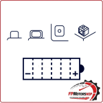 BATTERIA PER MOTO MARELLI MOB16CL-B-SM YB16CL-B-SM 12V 19Ah QUAD BOMBARDIER