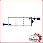 BATTERIA PER MOTO MARELLI 6N4-2A-SM 6N4-2A 6V 4Ah SUZUKI TRACKER 125