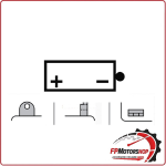 BATTERIA PER MOTO YUASA YB9-B 12V 9AH 136X76X142MM CCA115 APRILIA SCARABEO