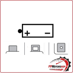 BATTERIA PER MOTO OKYAMI OB14A-A2 YB14A-A2 12V 14AH 134X89X176MM CCA180