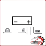 BATTERIA PER MOTO 3H4 6V 10A OKYAMI 10AH 124X61X130MM AERMACCHI CHIMERA