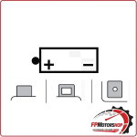 BATTERIA PER MOTO YUASA YB16B-A 12V 16AH 160X90X161MM CCA207 CAGIVA