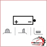 BATTERIA PER MOTO YUASA 12N5,5-4B 12N5.5-4B 12V 6AH 138X61X131MM CCA55