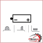 BATTERIA PER MOTO YUASA YB12AL-A2 12V 12AH 134X80X160MM CCA150