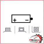 BATTERIA PER MOTO GS YB12B-B2 12V 12AH 160X91X132MM CCA180 SUZUKI GSX