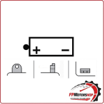 BATTERIA PER MOTO YUASA YB12A-A 12V 12AH 136X81X162MM CCA150 KAWASAKI