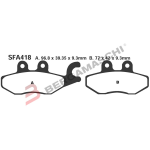 PASTIGLIE FRENO PER BEVERLY 300/350 POSTERIORE EBC SFAC418 SCOOTER PIAGGIO