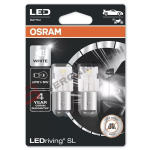 BLISTER 2 LAMPADE OSRAM LED P21/5W BAY15D BIANCO LEDRIVING SL 7528DWP-02B MOTO
