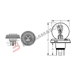 SCATOLA 10PZ LAMPADE LAMPADINE BILUX 6V 45/40W R2 ASIMMETRICA PER MOTO SCOOTER