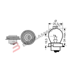 SCATOLA 10PZ LAMPADE LAMPADINE 6V 15W P26S S3 SCODELLINO PER PIAGGIO VESPA